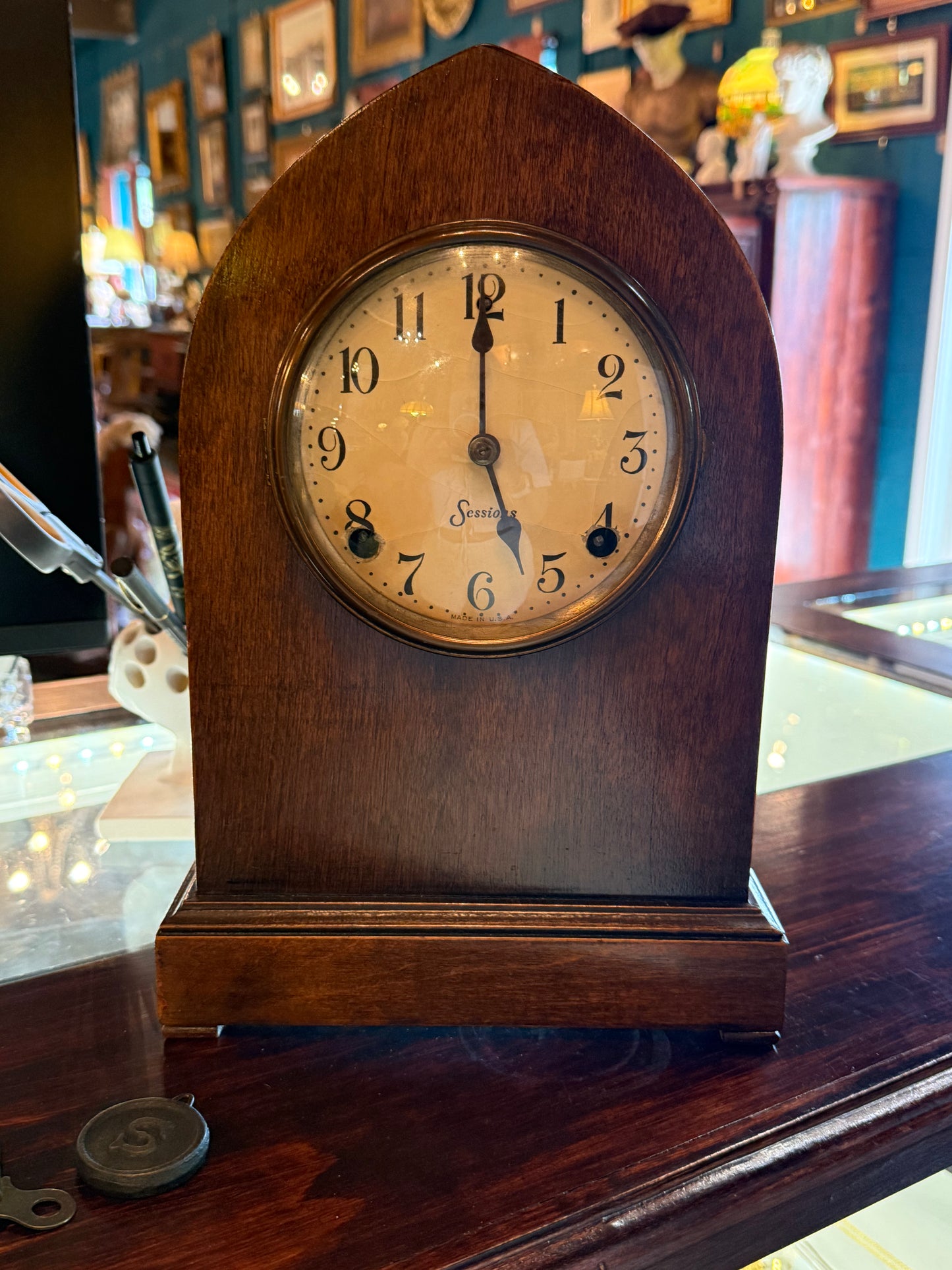 Early 20th Century Sessions Mantel 8-Day Clock