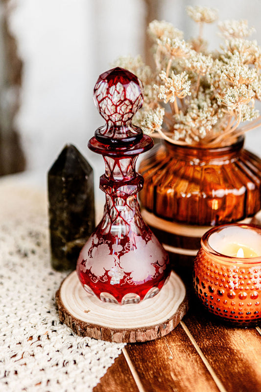 19th Century Clear Cut Perfume/Spirit Bottle