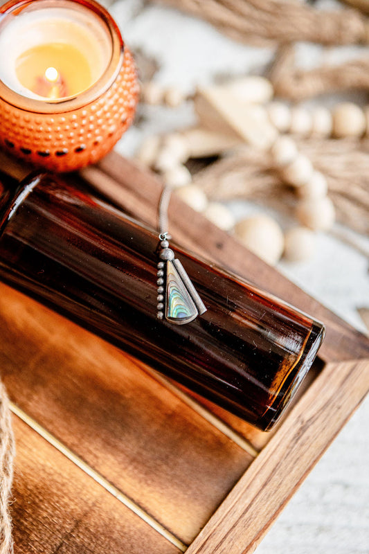 Abalone Shell Triangle Necklace